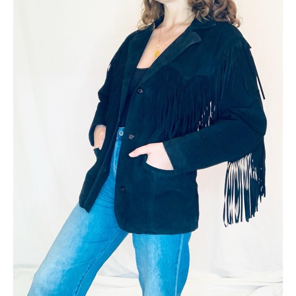 1980s vintage western fringe jacket - Picture 2 of 5